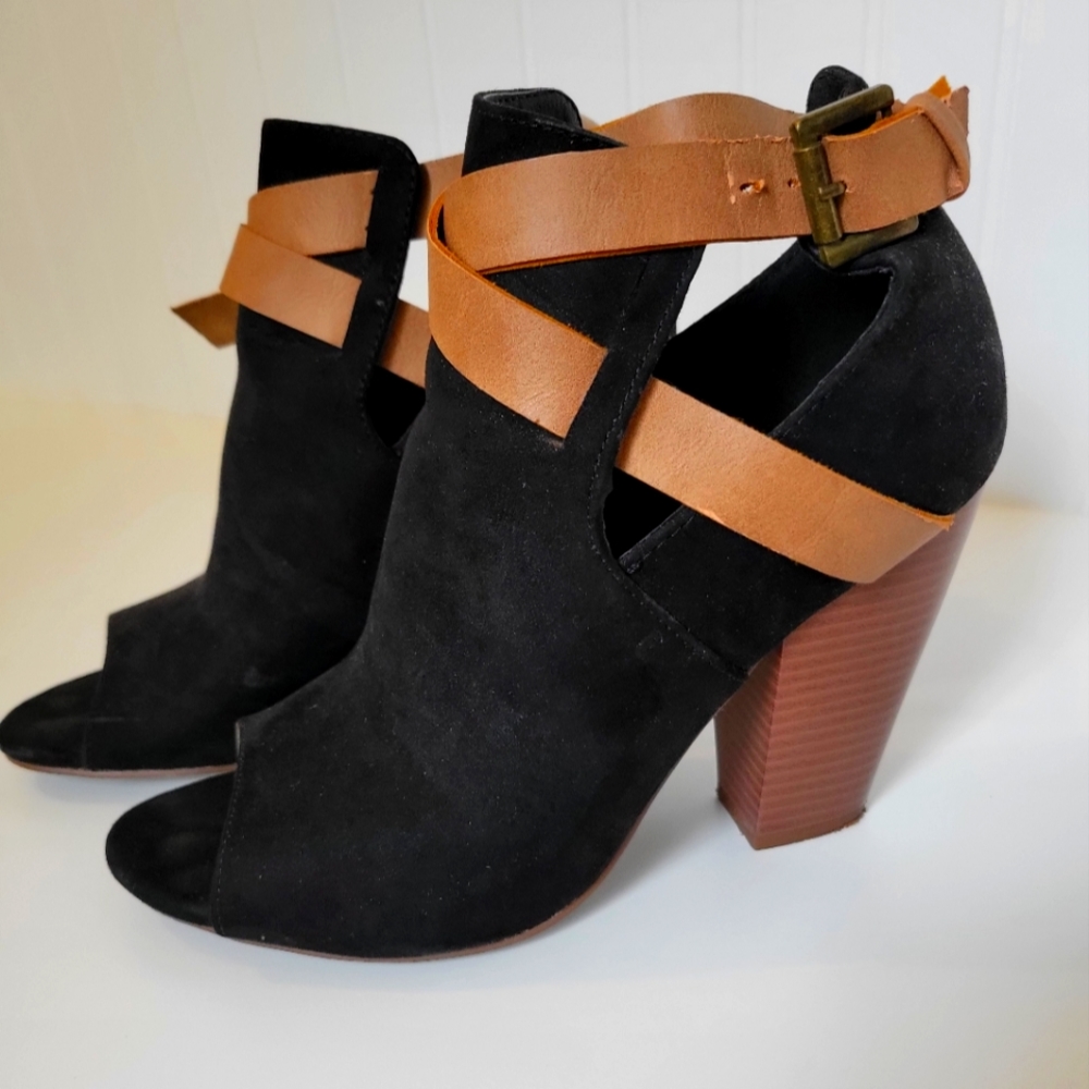 JustFab Peep Toe Bootie
